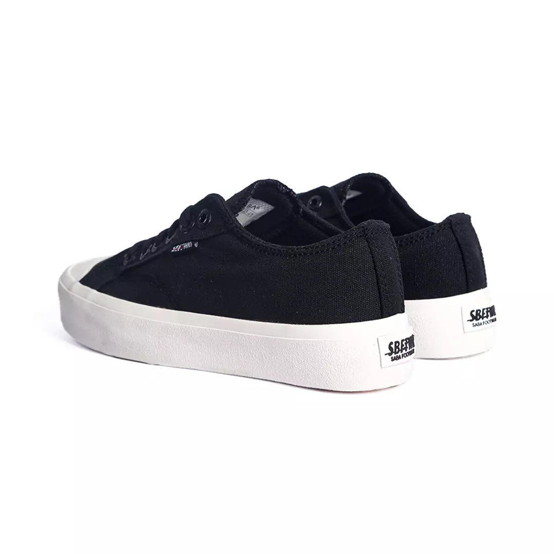 Saba Basic All Black White - Sepatu Sneakers Casual Pria Wanita