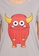 Clovia grey Clovia Monster Emoji Print Short Nightdress in Grey - 100% Cotton D9003AACA37447GS_6