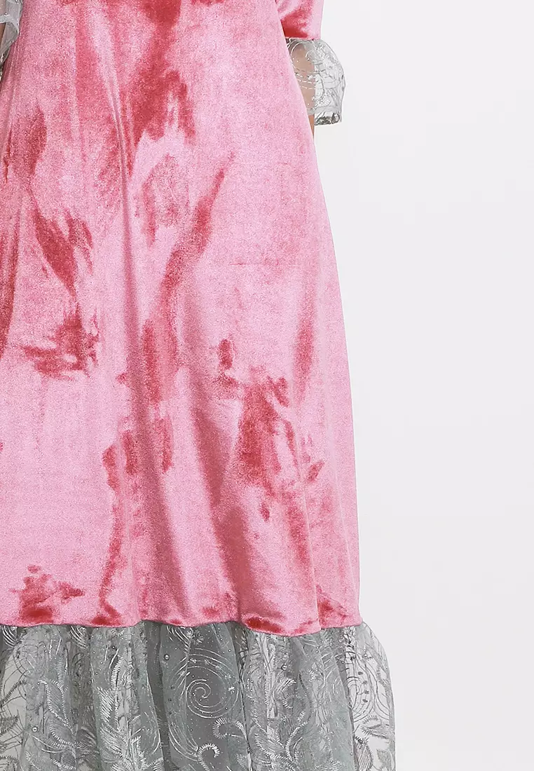 Chanira Festive Pixie Gamis-Dusty Pink