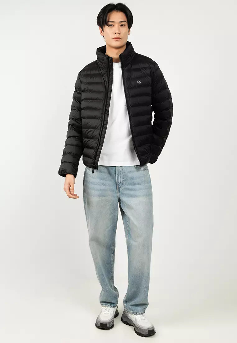 Nylon Lightweight Hooded Puffer Jacket