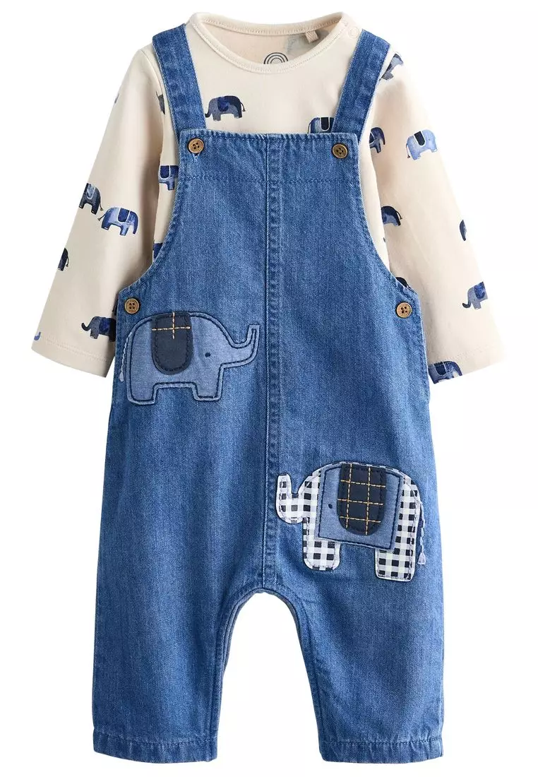 Baby Boy Next Dungarees Baby Baby Denim Dungarees And Bodysuit Set