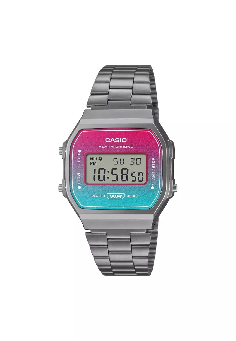 Casio Digital Stainless Steel Watch (A168WERB-2A)
