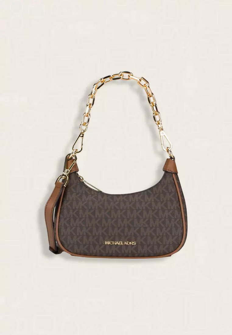 Michael Kors Cora Mini Zip Pouchette Brown