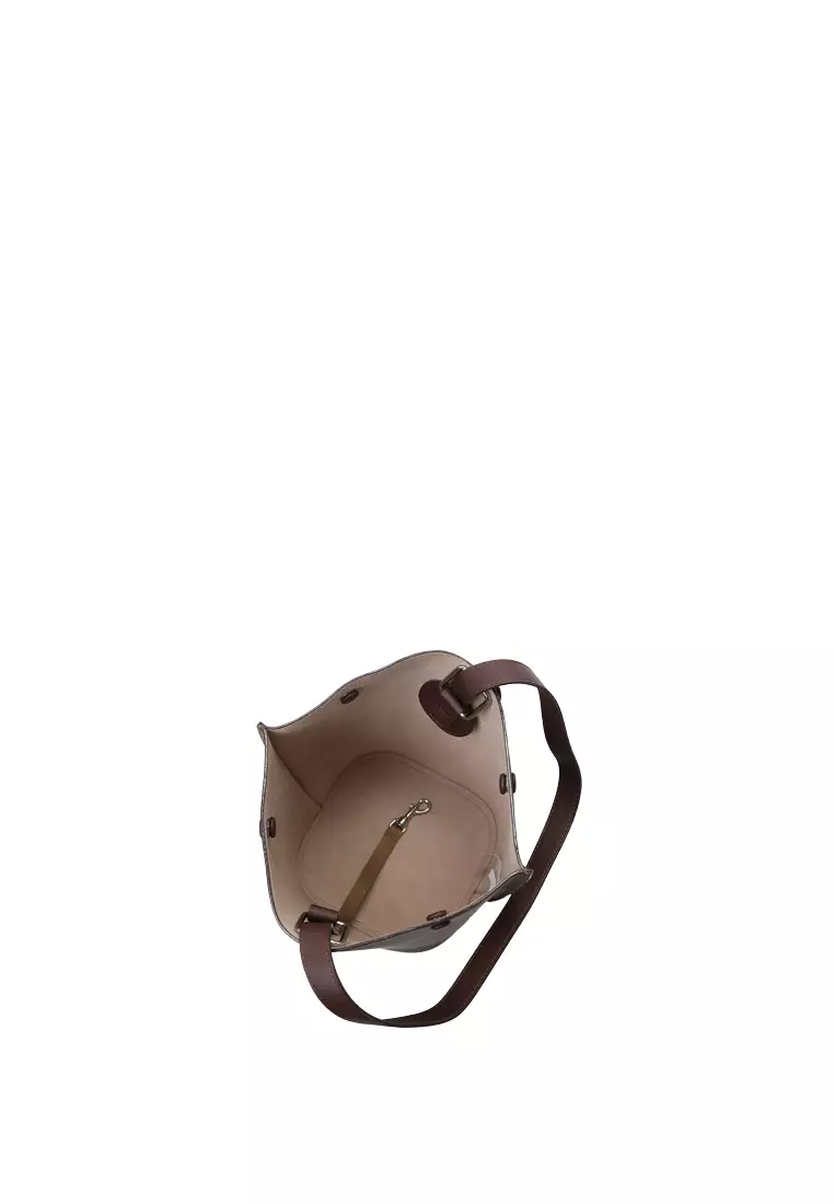 ORUKAMI Knot Bucket Bag Small - Cacao