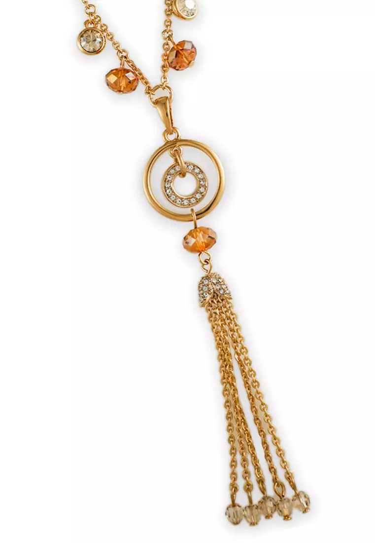 Gold bead 2025 pendant necklace