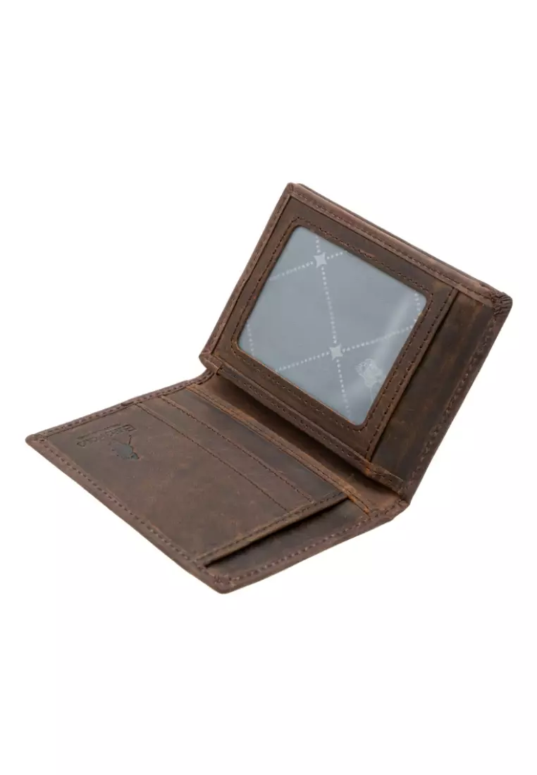 Euro Polo Crazy Horse Leather Flip ID Card Holder EWB 40360