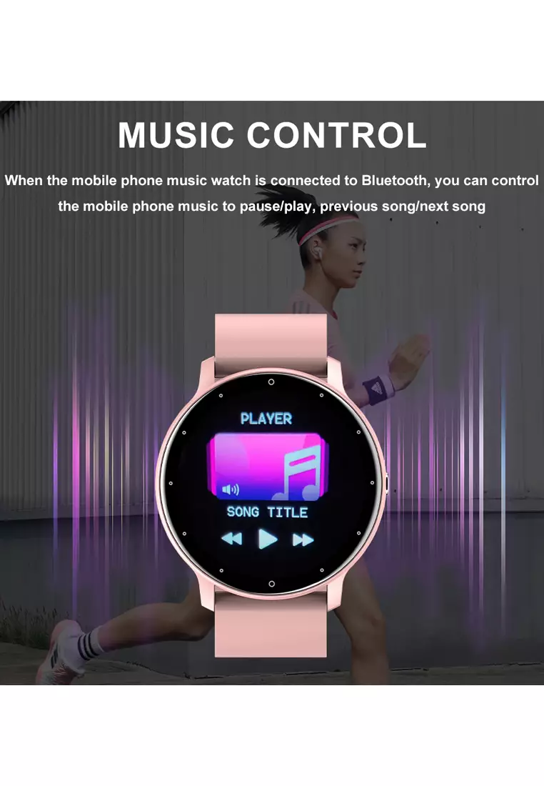 SmartWatch ZL02D Layar Terang 1.28'' Anti Air IP67 Olahraga Pemantauan Tidur dan Detak Jantung Jam Tangan Pria Wanita pink