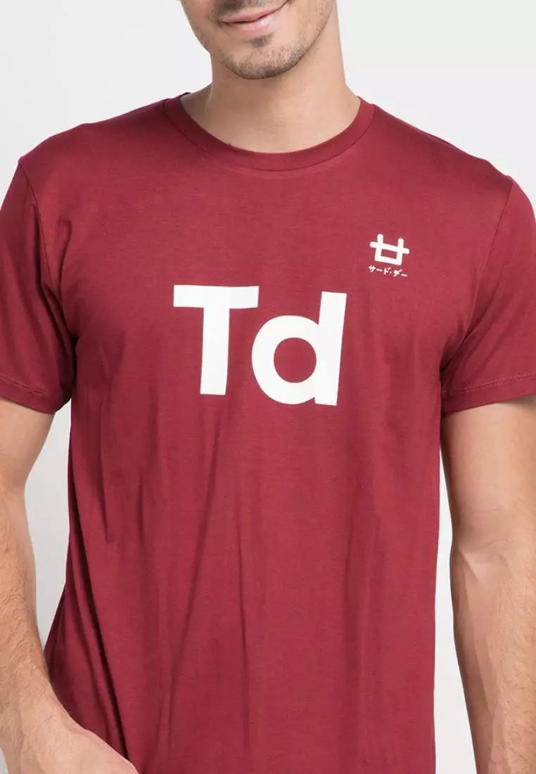 MTD59D modern Td front logo mr T-shirt Maroon