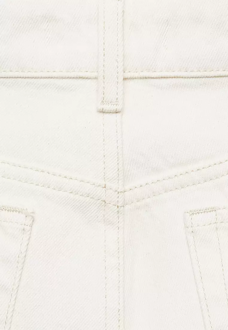 Mango Wide Leg Cropped Jeans With Seam Detail 2025 | Buy