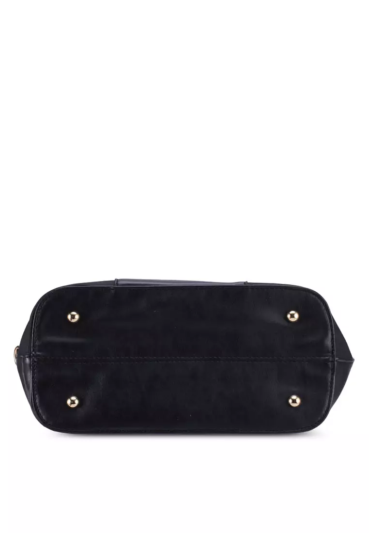 Deboss Convertible Top Handle Bag