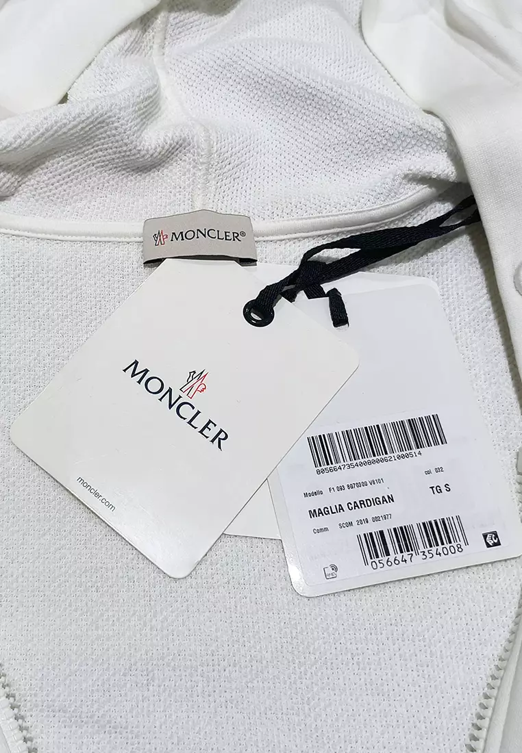 心愛的 Moncler 女式白色宏觀標誌外套 - O1-8G70300-V8101-032-S