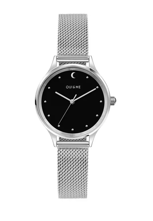[Sustainable Watch] Oui & Me Minette Quartz Watch Silver Metal Band Strap ME010172