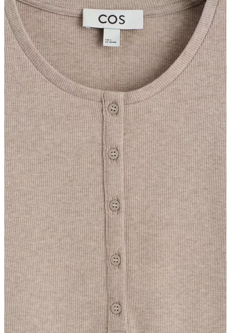 LONG-SLEEVED HENLEY TOP