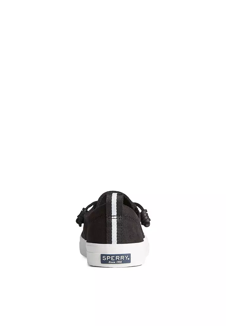 Women's Crest Vibe Linen Sneakers - Black (13934104)
