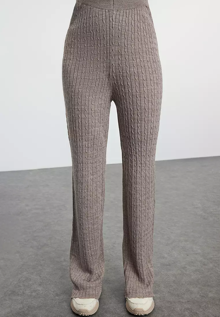Mink Zippered Knitwear Bottom-Top Set TWOAW25AU00059