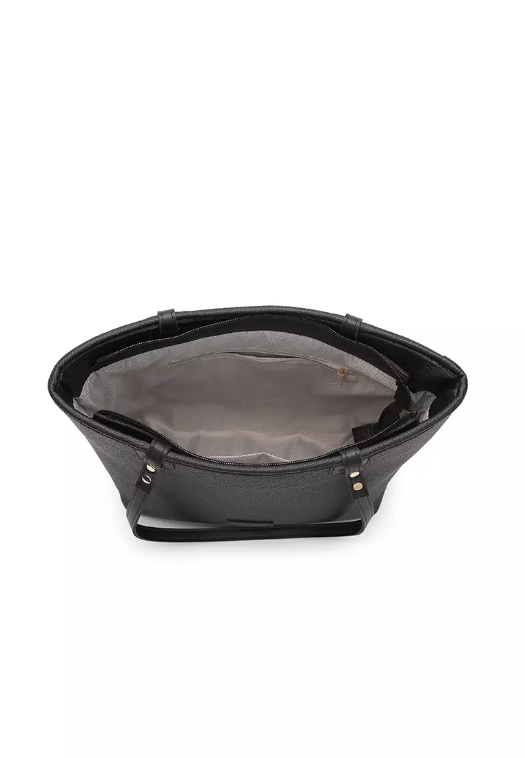 Women's Tote Bag / Shoulder Bag / Top Handle Bag - Black