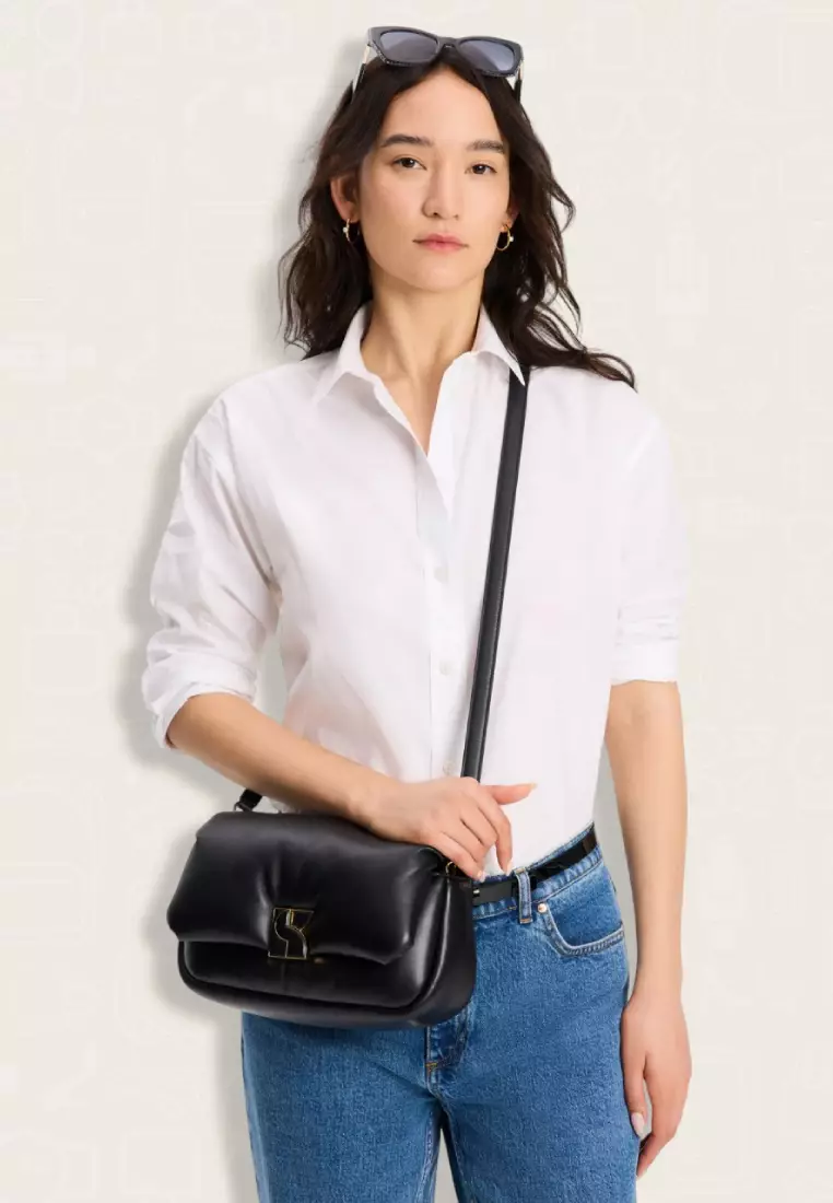 Kate Spade Dakota Puffy Leather Crossbody Black
