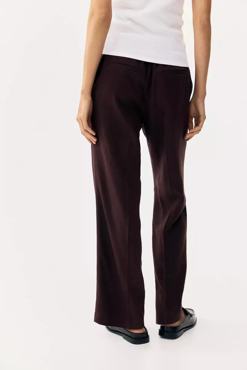 MAMA Linen-blend tailored trousers