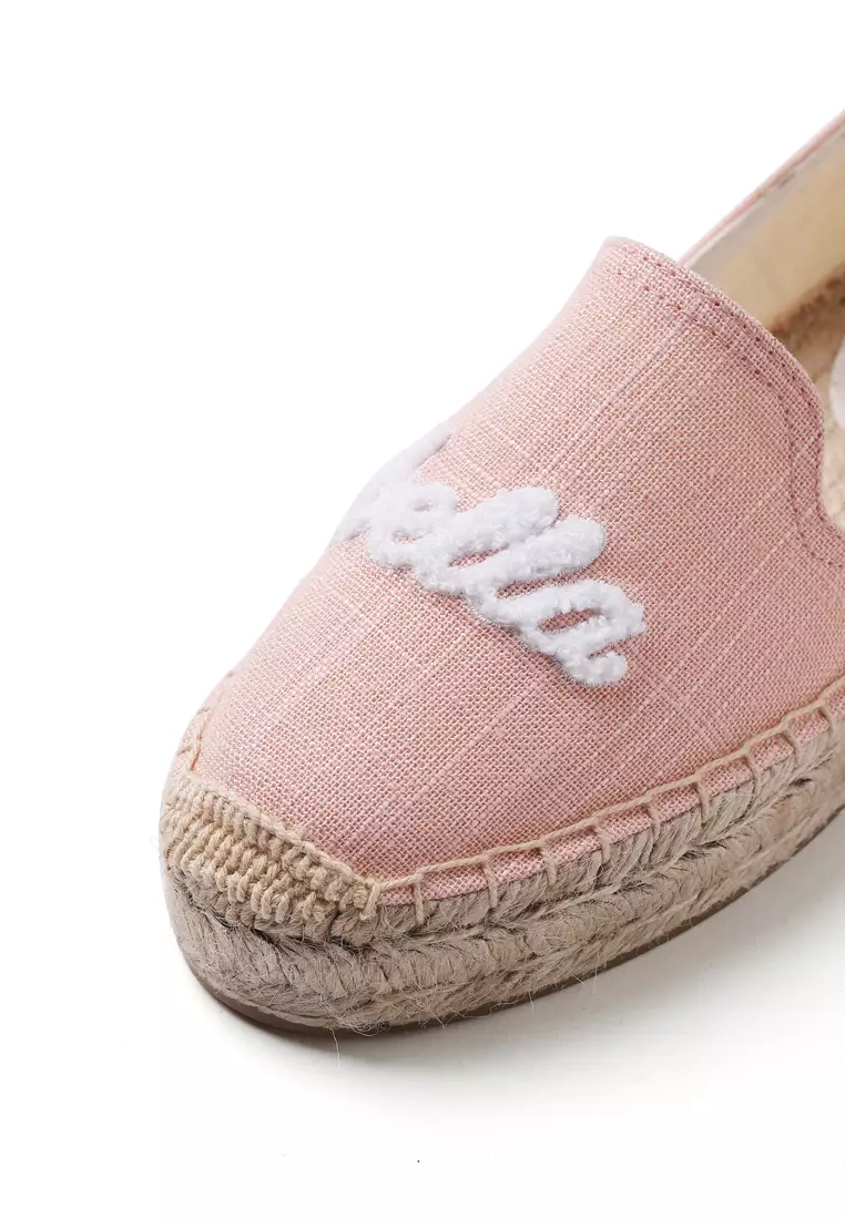 Platform Embroidery Canvas Espadrilles HB88