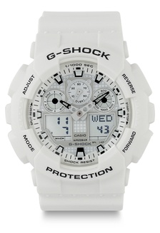 Jual G Shock Casio G Shock Jam Tangan Pria White Resin Ga 100mw 7adr Original Zalora Indonesia