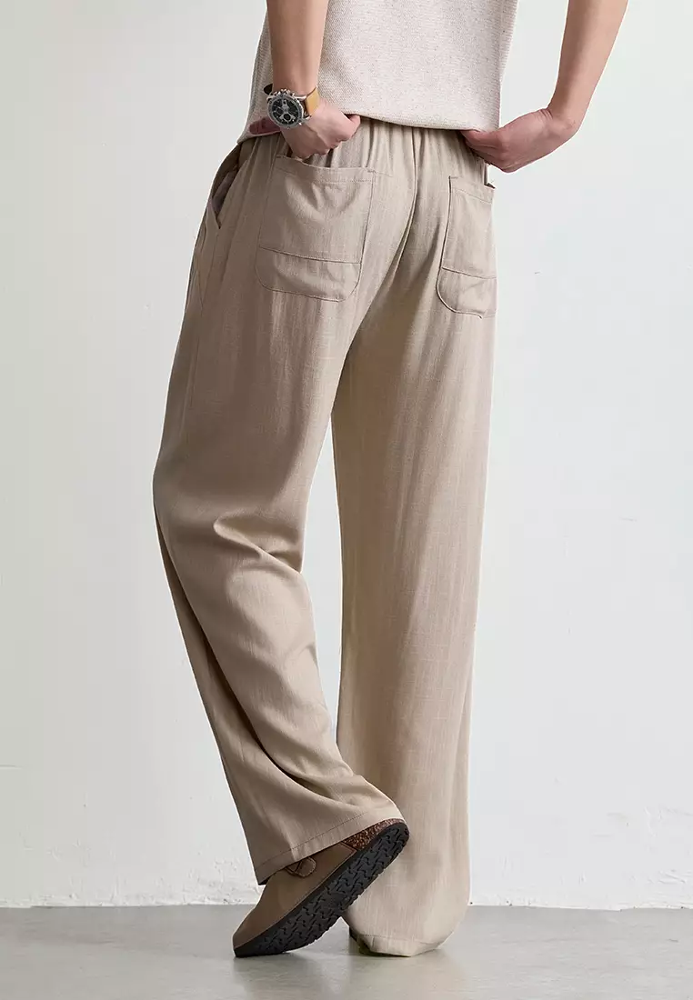 Buy Twenty Eight Shoes Lightweight Straight Fit Linen Trousers AY