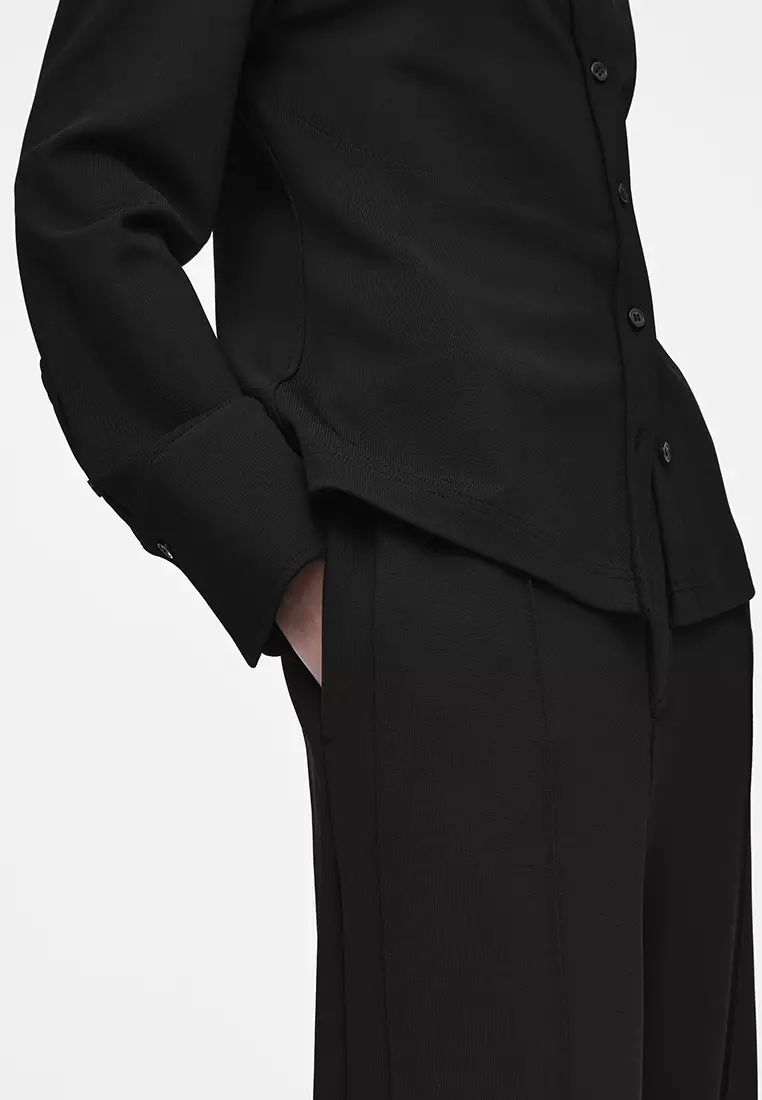 Straight-Leg Pintucked Joggers