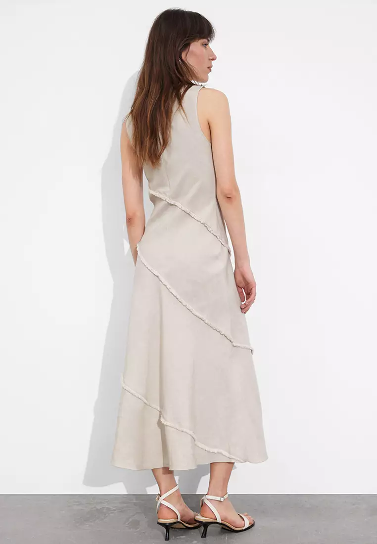 Sleeveless A-Line Midi Dress