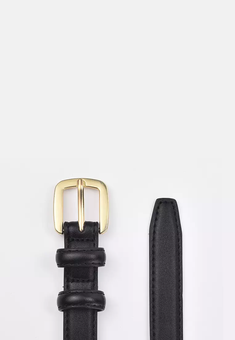 Metal Pin Gold Color Buckle Leather Belt JW CY-155