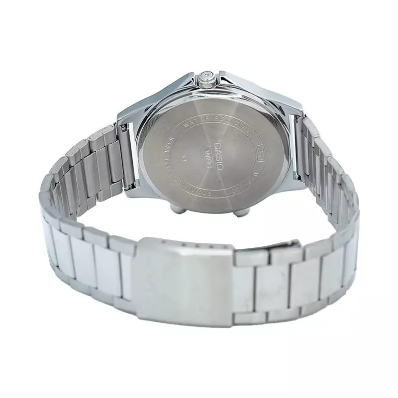 Jam Tangan Pria Casio General MTP-VC01D-3EUDF Dress Combination Green Digital Analog Dial Stainless Steel Band