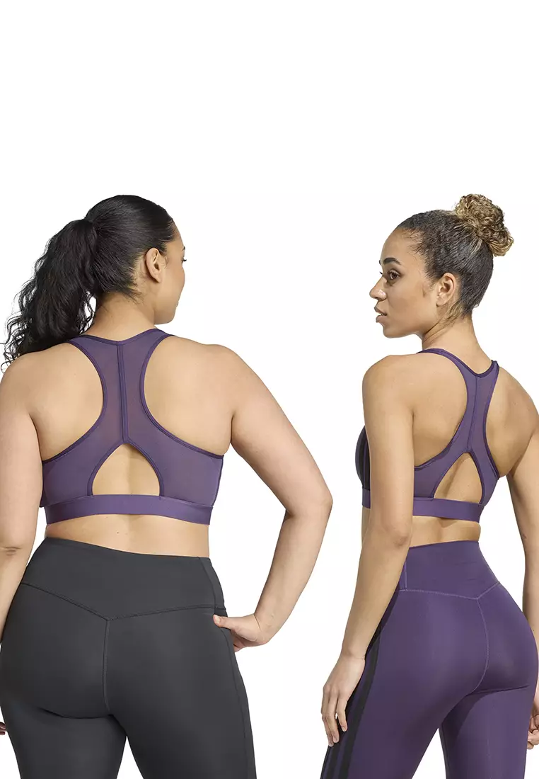 Powerreact Train Medium-Support 3-Stripes Bra