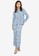 Lubna pink and blue Peplum Printed Kurung F30C1AAAABD80FGS_3