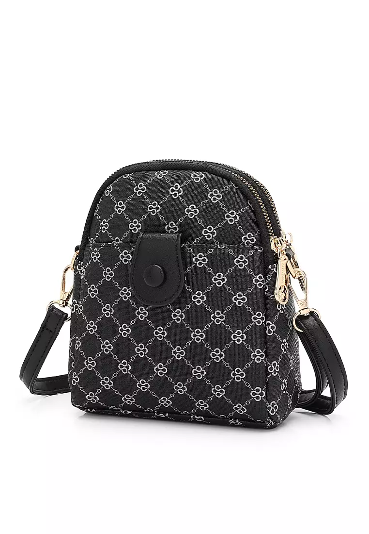 Women's Top Handle Bag / Sling Bag / Crossbody Bag - Black