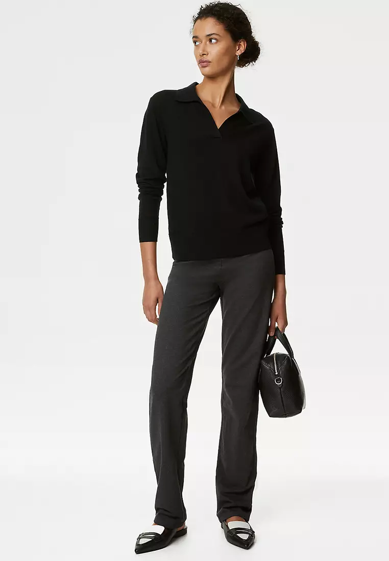 Cotton rich straight clearance leg joggers