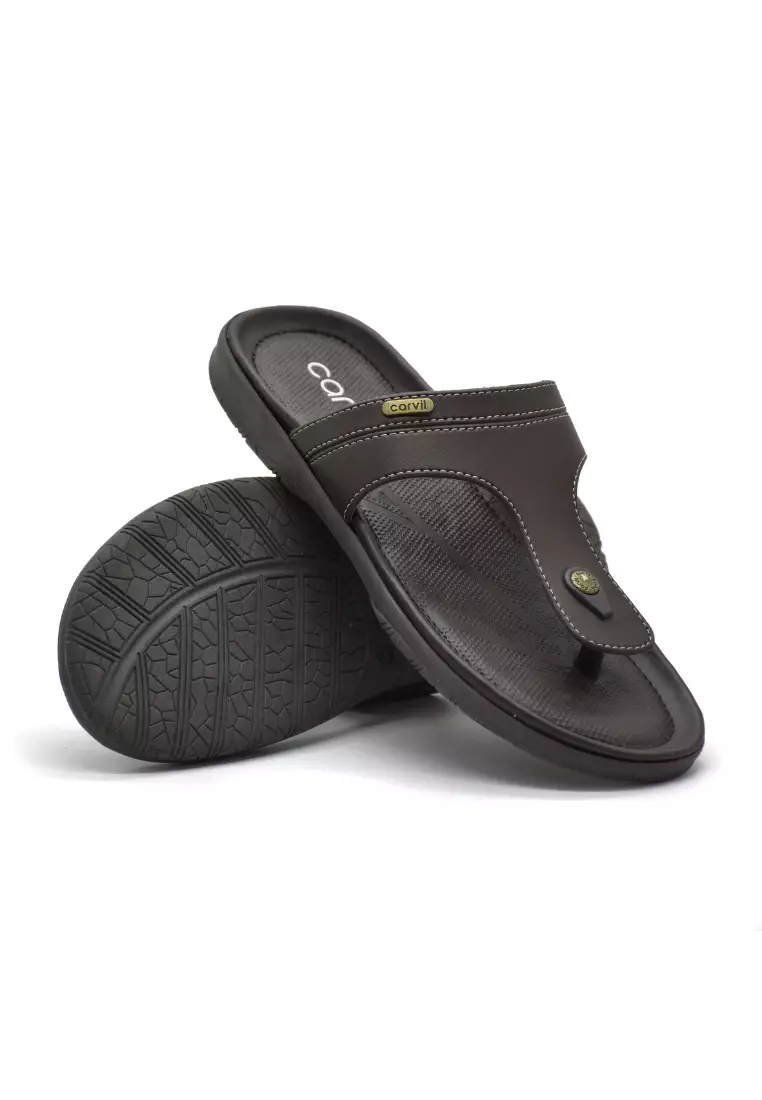 Carvil Sandal Pria Tuliano-01 M Dark Brown