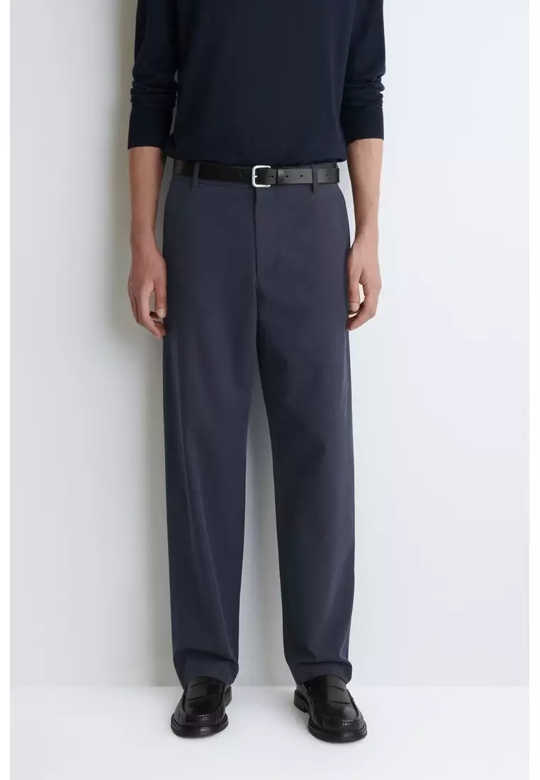 COTTON REGULAR-FIT STRAIGHT-LEG CHINOS
