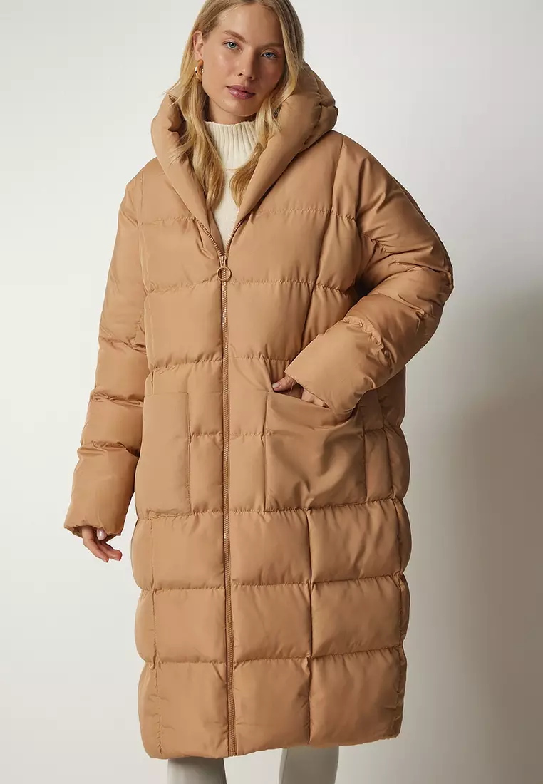 Hooded Long Inflatable Coat