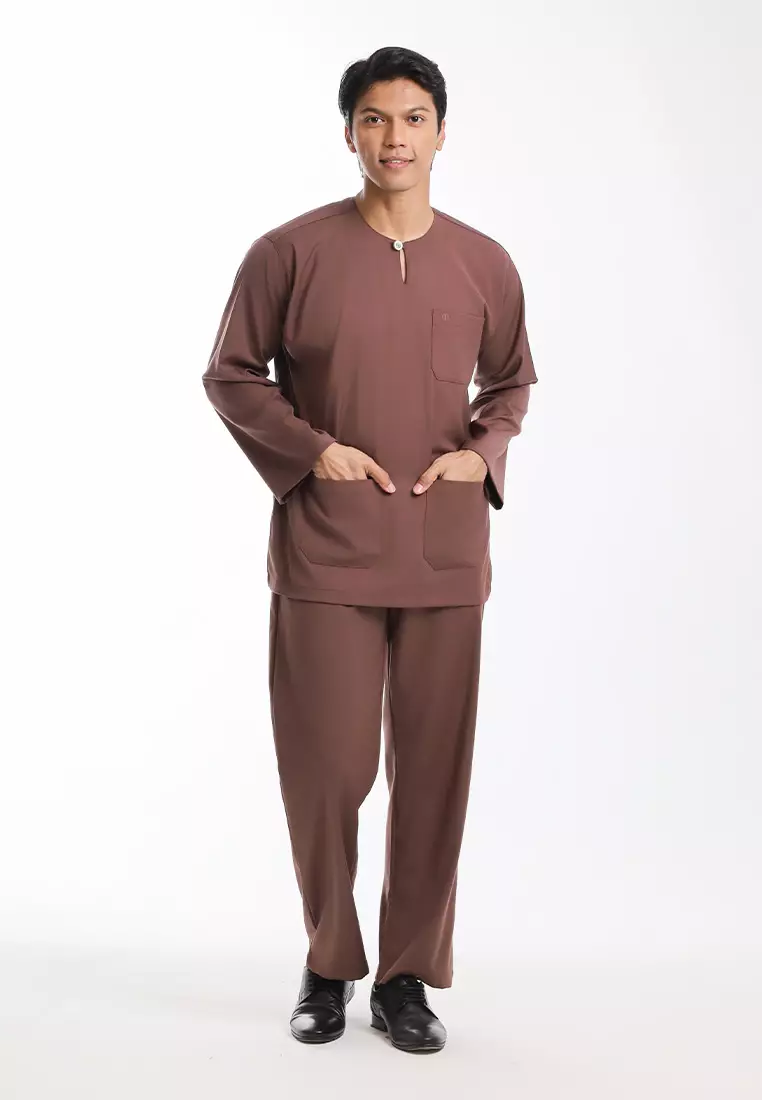 Alain Delon Baju Melayu Teluk Belanga Dewasa - 19026003-83BrunetteBrown