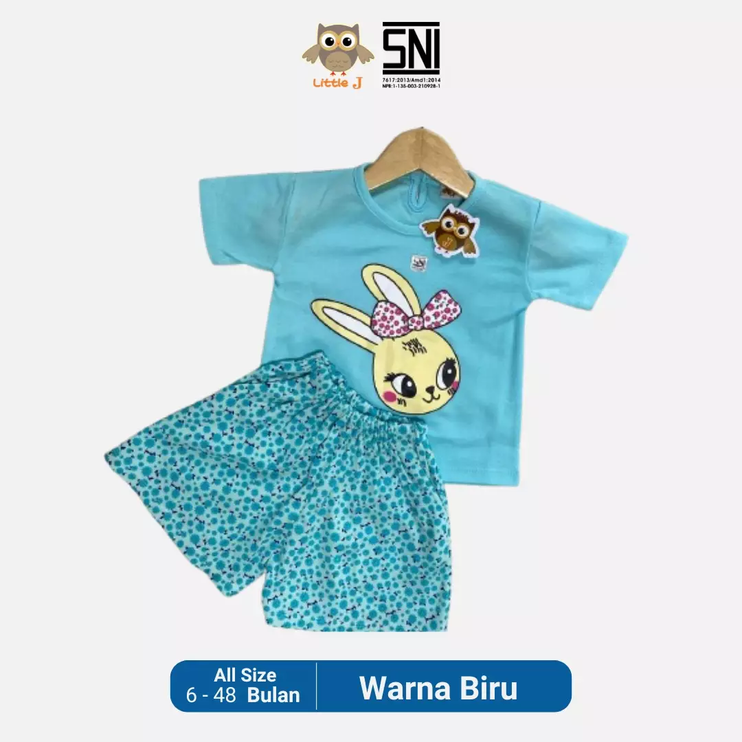 Little J - Baju Setelan Anak Perempuan Lucu - Set Baju Anak Cewek 1-4 Tahun