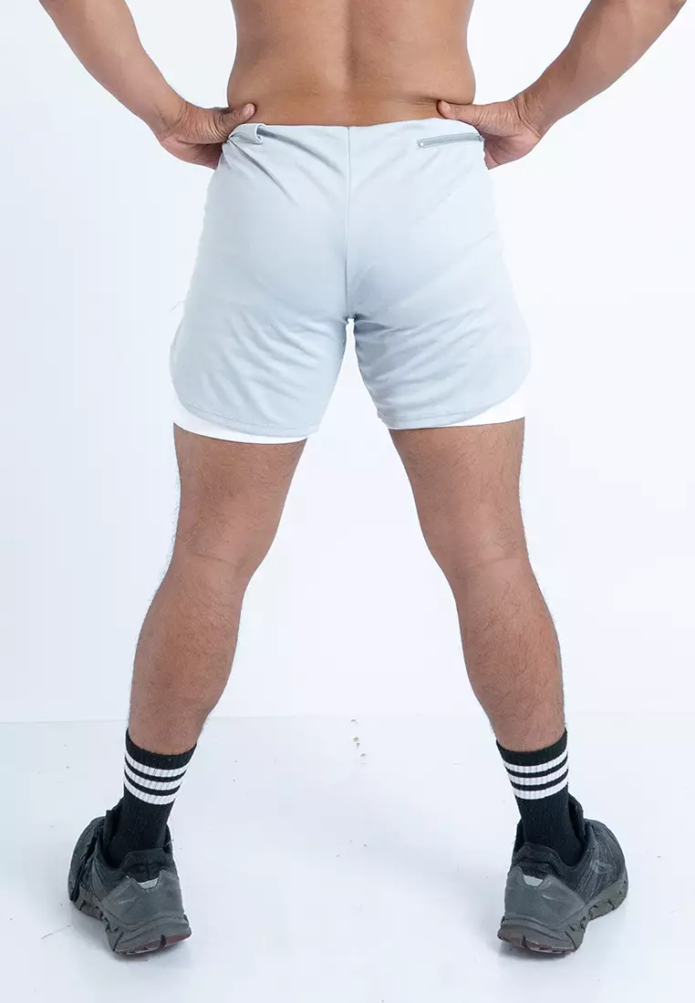 Shorts plus Legging Flexlite Grey White