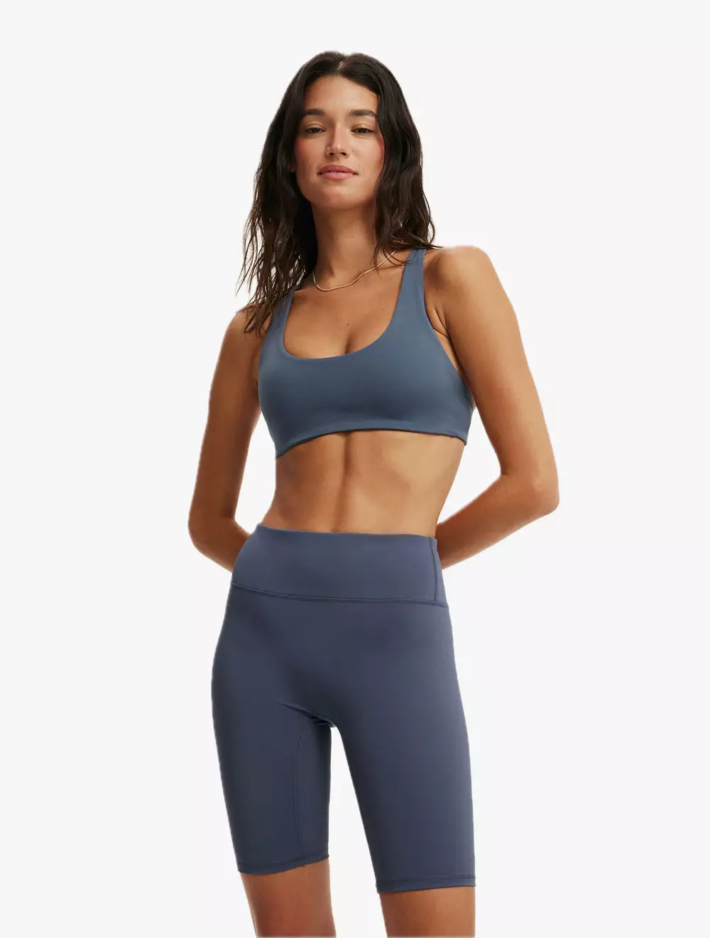 COTTON ON BODY - BAWAHAN - BONDI EVERYDAY MID LENGTH BIKE SHORT - FOLKSTONE GREY