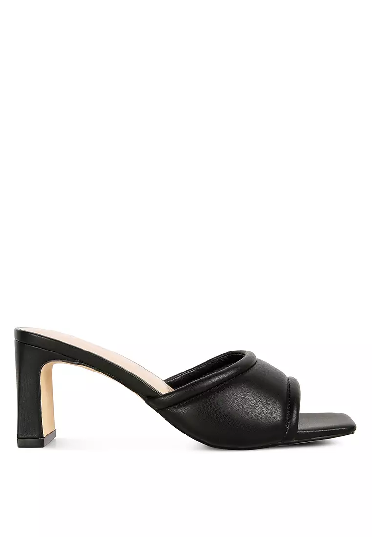 Discount on London Rag  shoes - SKU: White Quilted Block Heeled Sandals