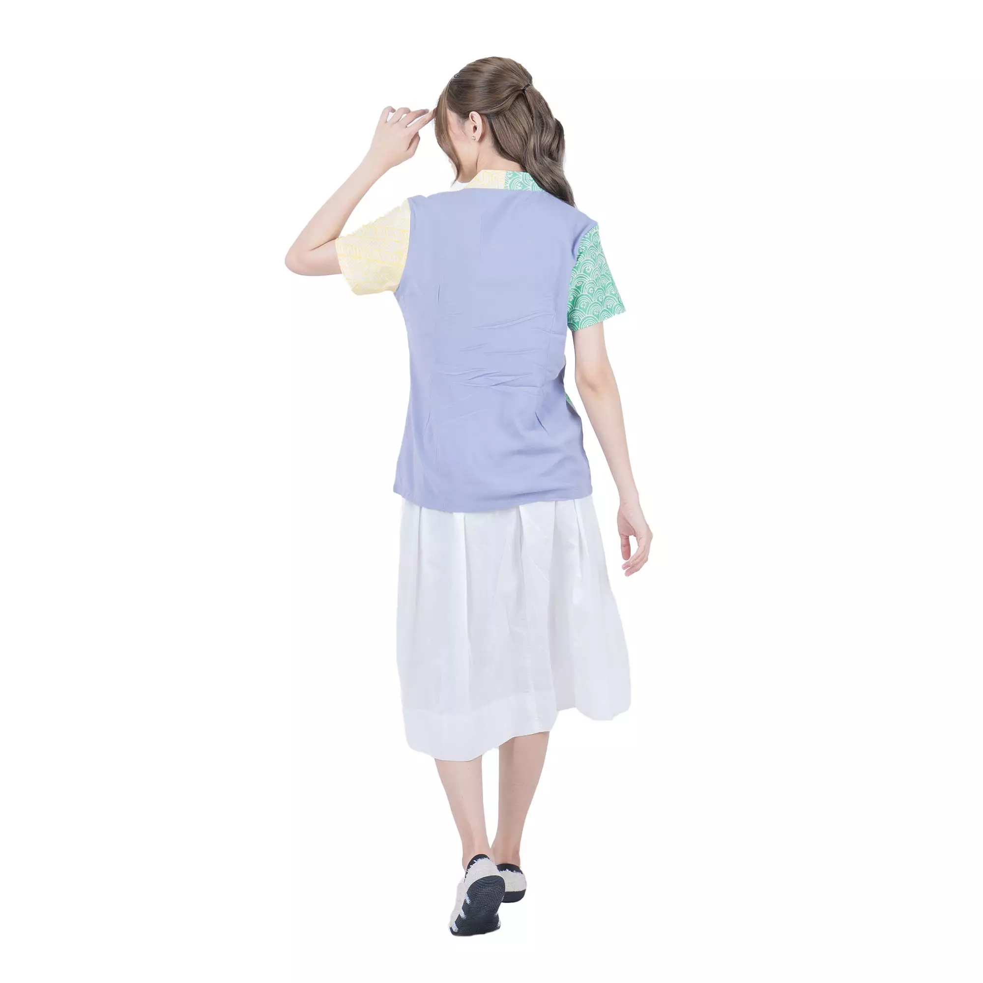 Blouse Batik Wanita - Atasan Batik - Bhatara Batik Sheisha - Baju Batik Modern Lengan Pendek