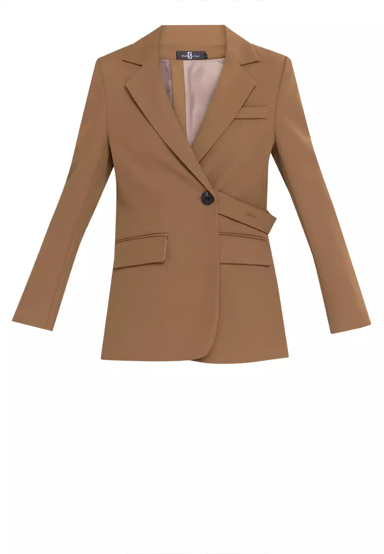 Chic Blazer with Removable Band