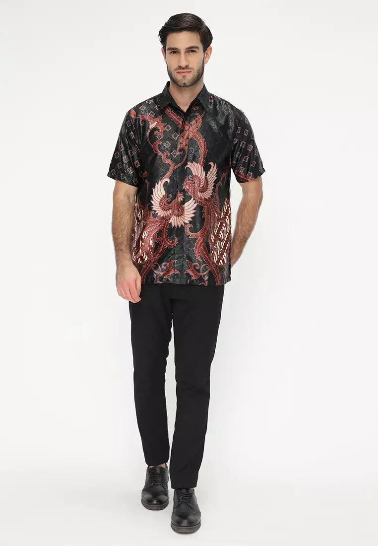 Hadinata Batik Pria Kemeja Pendek Indrayana Inaya