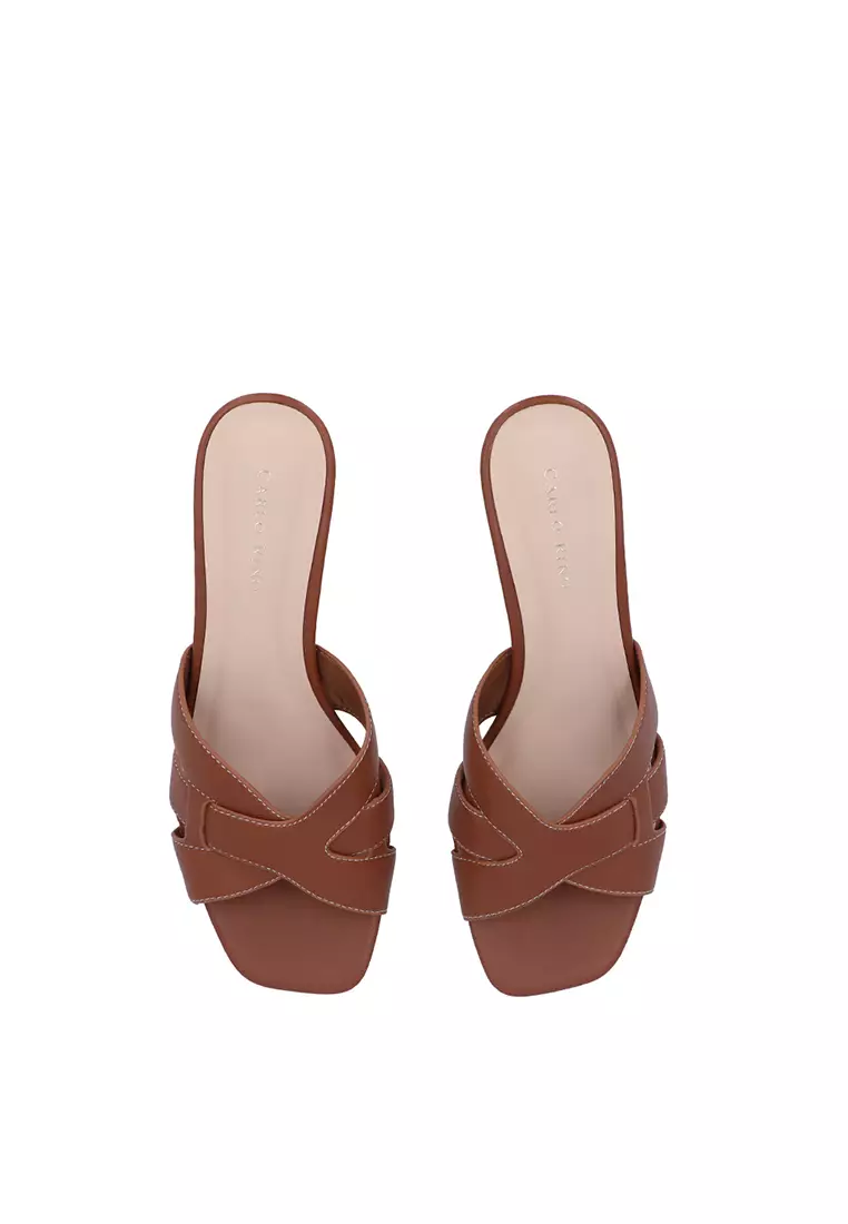 Camel Noelle Heeled Sandals
