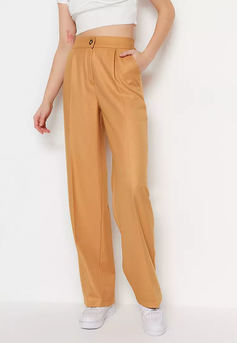 Wide Leg Woven Tall Trousers