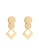 A-Excellence gold Golden Texture in Round and Open Square Earrings FCD45ACF90D0A3GS_1