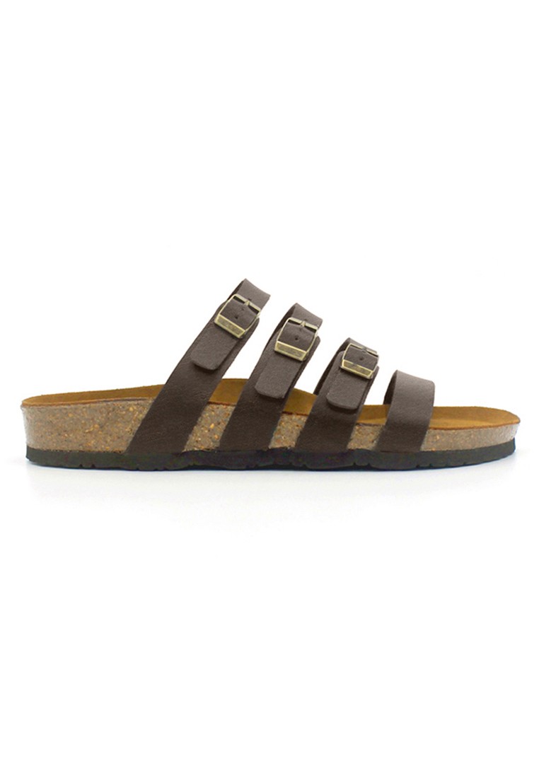 Kingston - Dark Brown Leather Sandals & Flip Flops