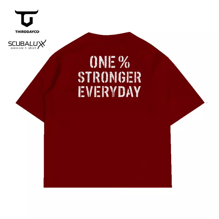 MTX74 Kaos Oversize Gym Scubalux "one % stronger" maroon