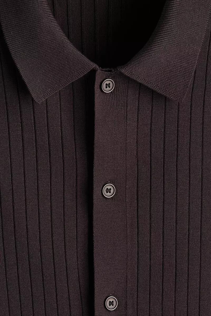 Regular Fit Rib-knit shirt